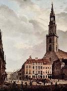 Johann Heinrich Hintze Berlin, Neuer Markt mit Marienkirche oil painting reproduction